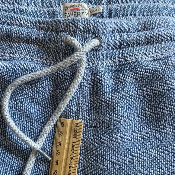 Faherty Men's Blue Organic Cotton Blend Jogger Whitewater Sweatpant - Picture 7 of 10